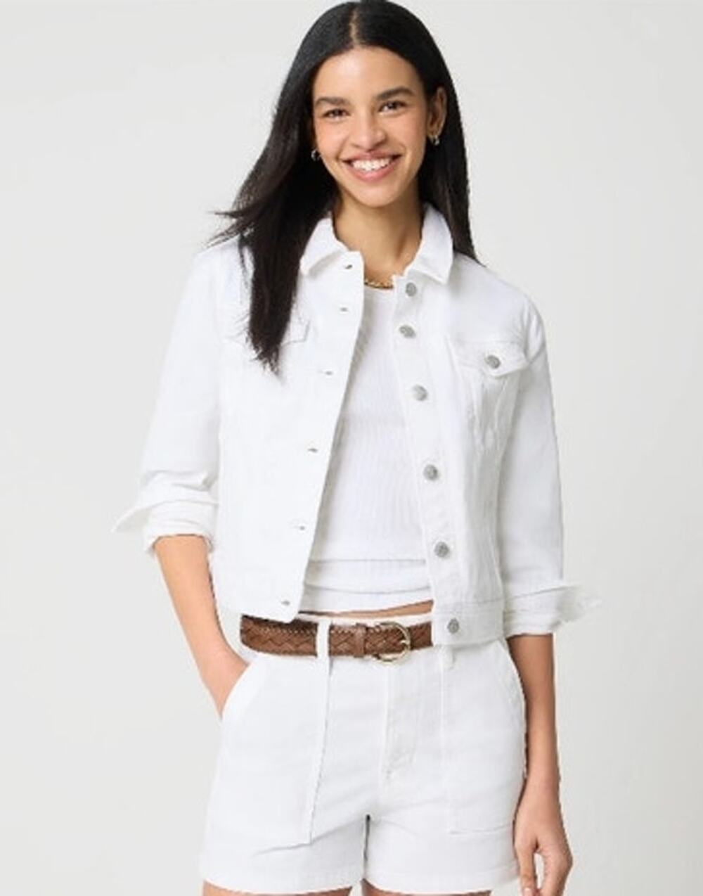NWT J. Crew Classic Jean Jacket In White Wash White M